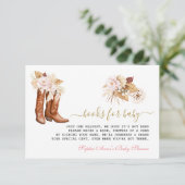 Chic Western Boots Cowgirl Book for Baby Show Begleitkarte (Stehend Vorderseite)