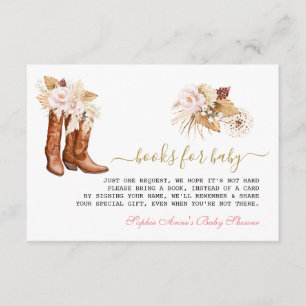 Chic Western Boots Cowgirl Book for Baby Show Begleitkarte