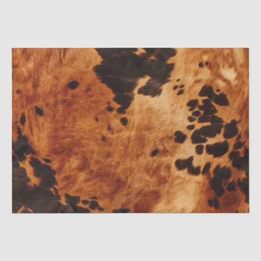 Chic Western Brown Cowhide Seidenpapier (Vorderseite)