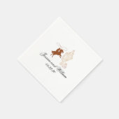 Chic Western Dark Brown Wedding Serviette (Ecke)