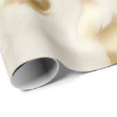 Chic Western Gold Weißes Creme Cowhide Geschenkpapier (Rolleneckpunkt)