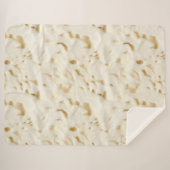 Chic Western Gold Weißes Creme Cowhide Sherpadecke (Vorderseite (Horizontal))