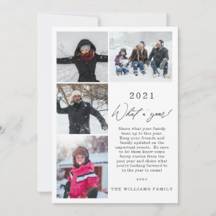 Chic What a Year Family Fotos Neujahr Weihnachten