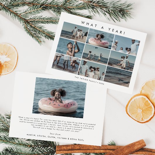 Chic What A Year Foto Collage Weihnachten