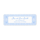 Chic Whimsical Blue Tile Muster Mittelmeer (Vorne)