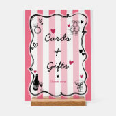 Chic Whimsical Hand Drawing Brautparty Tabletop Acrylschild (Vorderseite)