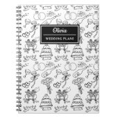 Chic Whimsical Personalisiert Bridge Wedding Plann Notizblock (Vorderseite)