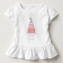 Chic Whimsical Pink Cake Girl's 5. Geburtstagspart