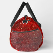 Chic whimsical red black Glitzer monogram Duffle Bag (Rechts)