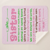 Chic Whimsical Sister Quote Redewendungen Sherpadecke (Vorderseite (Horizontal))