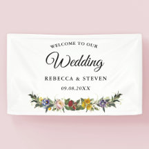 Chic Whimsical Vintag Floral Monogramm Hochzeit