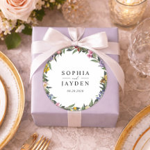 Chic Whimsical Vintag Floral Monogramm Hochzeit