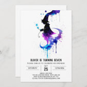 Chic Whimsical Wizard Geburtstag Einladung (Vorne/Hinten)