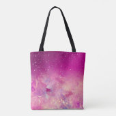 Chic whimsisiasc fuchsia ombre Glitzer monogramm Tasche (Rückseite)