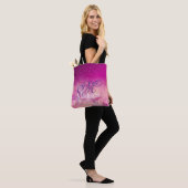 Chic whimsisiasc fuchsia ombre Glitzer monogramm Tasche (Am Model)