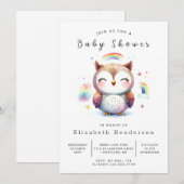 Chic Whimsy Owl Baby Dusche Einladung (Vorne/Hinten)
