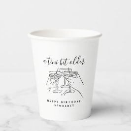Chic White A Tini Bit Older Martini Birthday Party Pappbecher