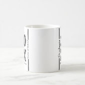 Chic White and Black Custom Abschluss Kaffeetasse (Mittel)