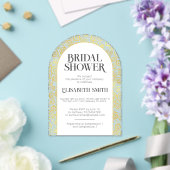 Chic White and Gold Geblüht Winter Brautparty Acryleinladungen (Insitu (Hochzeit))