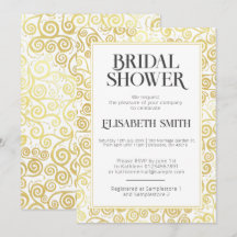 Chic White and Gold Geblüht Winter Brautparty