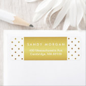Chic White and Gold Glitzer Polka Dots (Insitu)