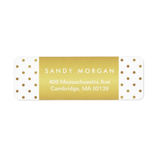 Chic White and Gold Glitzer Polka Dots (Vorne)