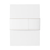 Chic White and Gold Monogram Wappen Wedding Einladungsbanderole (Rückseitenbeispiel)