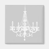 Chic White and Gray Chandelier Magnet (Vorne)