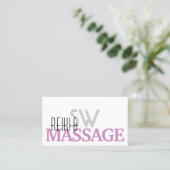 Chic White and Pink Stilvoll einfach mit Monogram Visitenkarte (Stehend Vorderseite)