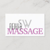 Chic White and Pink Stilvoll einfach mit Monogram Visitenkarte (Vorderseite)