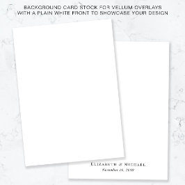 Chic White Background for Vellum Overlay Einladung