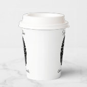 Chic White & Black Stylish Winter Event Paper Cup Pappbecher (Rechts)
