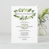 Chic White Bloom | Bridal Luncheon Wedding Einladung (Stehend Vorderseite)