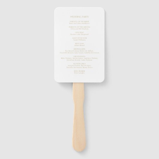 Chic White | Blue Ribbon Knot Fächer (Rückseite)