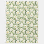 Chic White Blume Brautparty Fleecedecke (Vorderseite)