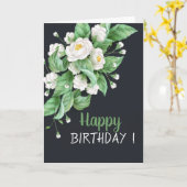 Chic White Blume Geburtstag Karte (Gelbe Blume)