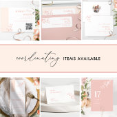 Chic White, Blush and Peach Wedding Rücksendeadres