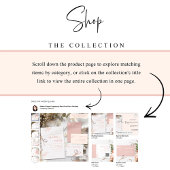 Chic White, Blush and Peach Wedding Rücksendeadres