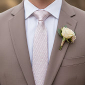 Chic White Blush Rose Rosa Abstrakt Zickzack Krawatte