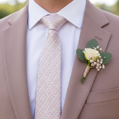 Chic White Blush Rose Rosa Abstrakt Zickzack Krawatte