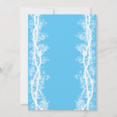 Chic White Botanical Border Wedding Einladung (Rückseite)