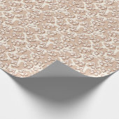 Chic White Bow & Beige Kuh Print Halloween Geschenkpapier (Ecke)