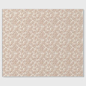 Chic White Bow & Beige Kuh Print Halloween Geschenkpapier (Flach)
