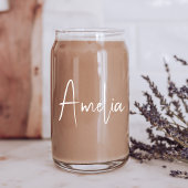 Chic White Calligraphy Script Monogram Dosenglas