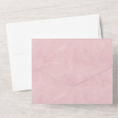 Chic White Canopy Pink Watercolor Blumenzehen All In One Einladung (Rückseite)