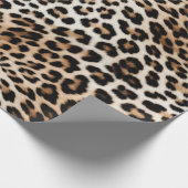 Chic White Cream Leopard Print Geschenkpapier (Ecke)