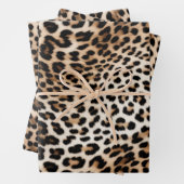Chic White Cream Leopard Print Geschenkpapier Set (Beispiel)