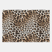 Chic White Cream Leopard Print Geschenkpapier Set (Vorderseite)
