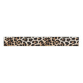 Chic White Cream Leopard Print Ripsband (Vorderseite)
