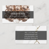 Chic White Design Cards für Event Manager Visitenkarte (Vorne/Hinten)